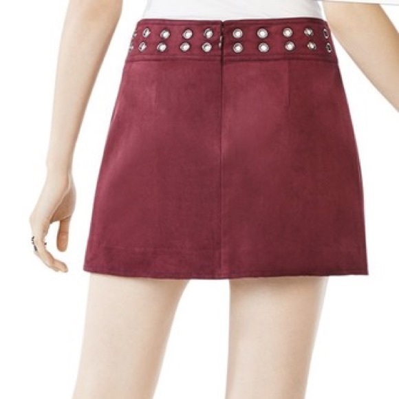 BCBGMAXAZRIA Bordeaux Dorthy Faux-suede Skirt - Picture 2 of 3